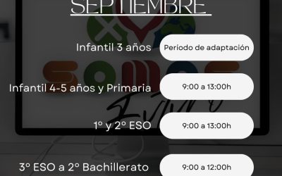 Horario lunes 9 de septiembre