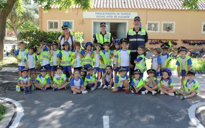 Visita de los niños de 5 años al Parque de tráfico