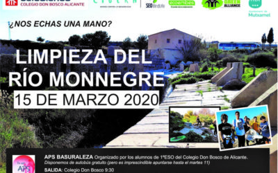 BASURALEZA y la limpieza del Río Monnegre el 15 de marzo de 2020